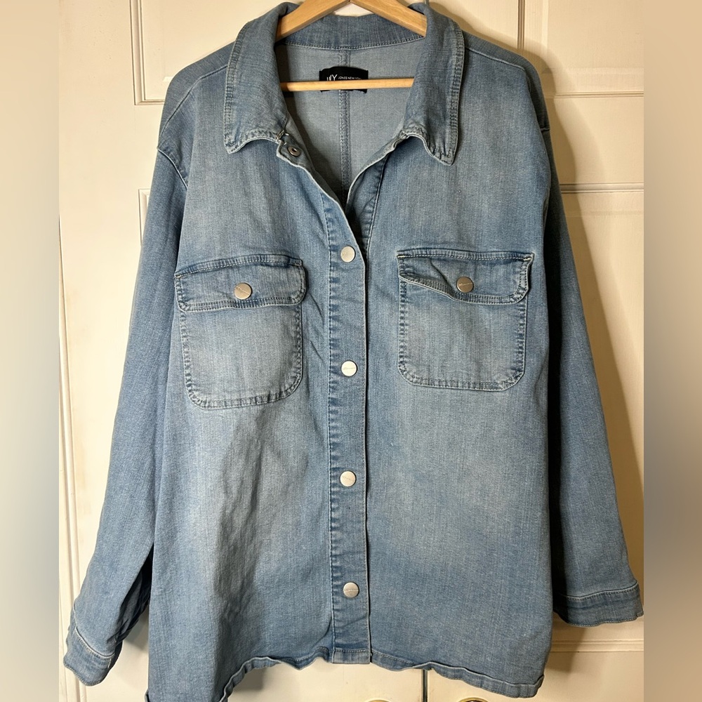 Jones New York Blue Jean Jacket Relaxed Fit